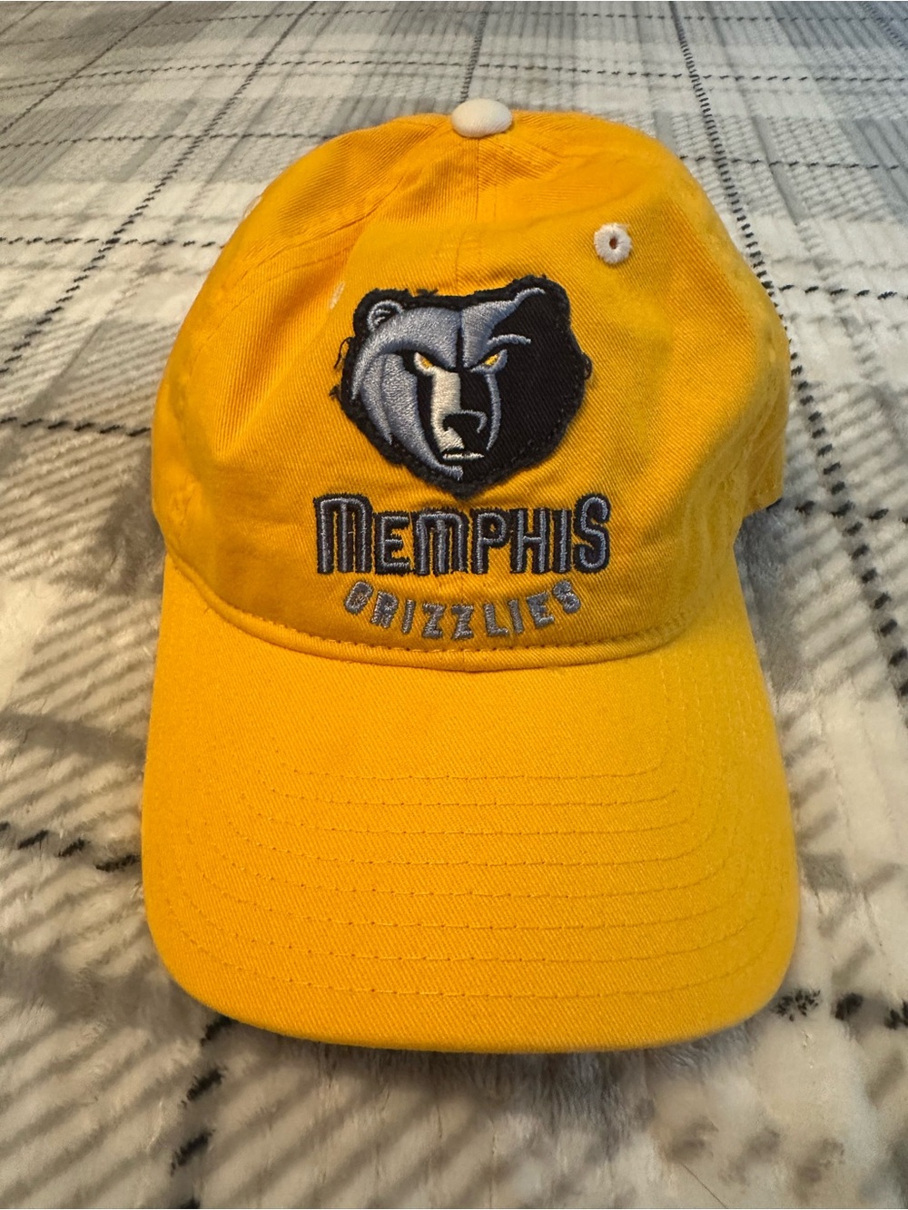NBA Memphis Grizzlies Adidas Adult Adjustable Fit Slouch Cap Hat Curve Brim
